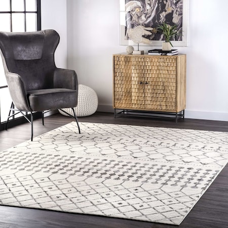 Nuloom Zola Geometric Moroccan Area Rug 4ft x 6ft ECRK11A-406